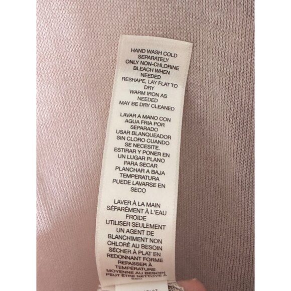 Chicos 3 Open Front Long Sweater Cardigan Size XL Beige Ombre Lightweight Ramie - Picture 7 of 10